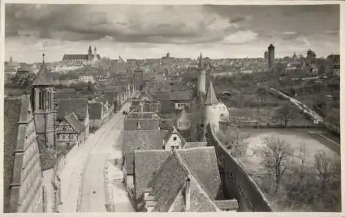 Foto Ak Rothenburg ob der Tauber Mittelfranken, Gesamtansicht, Kirchtürme