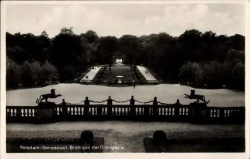 Ak Potsdam Sanssouci, Blick von der Orangerie