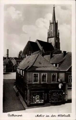 Ak Rathenow im Havelland, Altstadt, Kirchturm