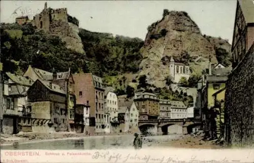 Ak Oberstein an der Nahe, Schloss, Felsenkirche