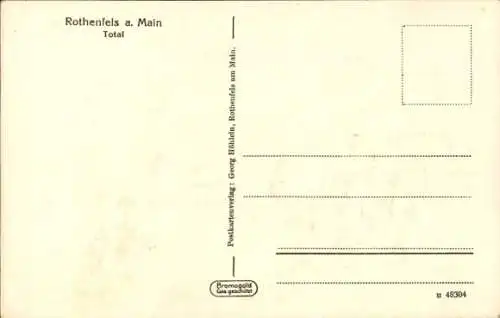 Ak Rothenfels am Main Unterfranken, Totalansicht, Kirche