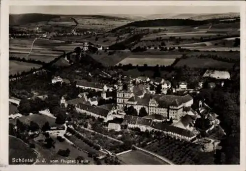 Ak Schöntal an der Jagst Württemberg, Kloster Schönthal, Blick vom Flugzeug