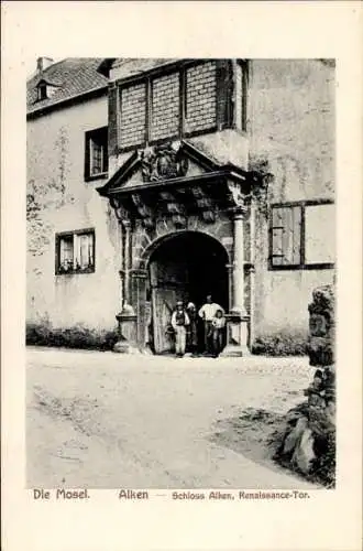 Ak Alken an der Mosel, Schloss Alken, Renaissance-Tor