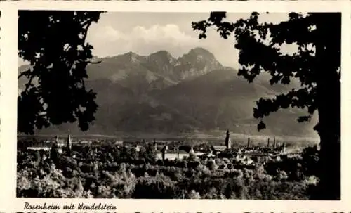 Ak Rosenheim Oberbayern, Totalansicht, Wendelstein