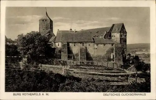 Ak Rothenfels am Main Unterfranken, Burg Rothenfels, Deutsches Quickbornhaus