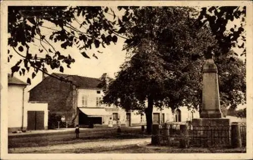 Ak Roville devant Bayon Meurthe-et-Moselle, Monument Mathieu de Dombasle, Route de Charmes