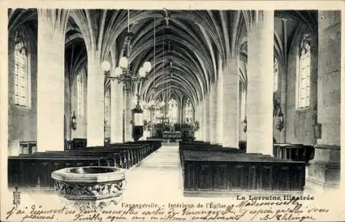 Ak Varangeville Meurthe et Moselle, Kirche, Innenansicht