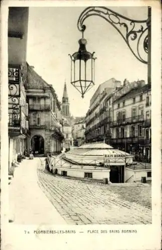 Ak Plombières les Bains Lothringen Vosges, Place des Bains Romains