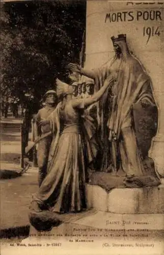 Ak Saint Dié des Vosges, Monument aux Morts, Detailansicht