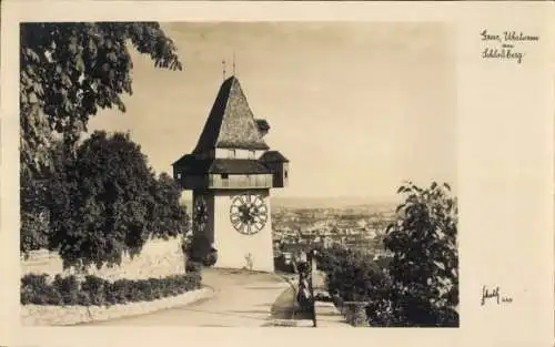 Ak Graz Steiermark, Uhrturm am Schlossberg