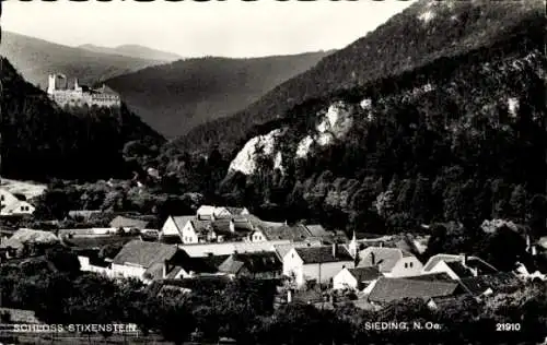 Ak Sieding Ternitz Niederösterreich, Gesamtansicht, Schloss Stixenstein