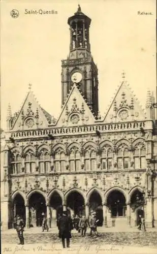 Ak Saint Quentin Aisne, Rathaus