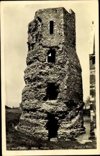 Ak Dover Kent England, Dover Castle, römischer Leuchtturm