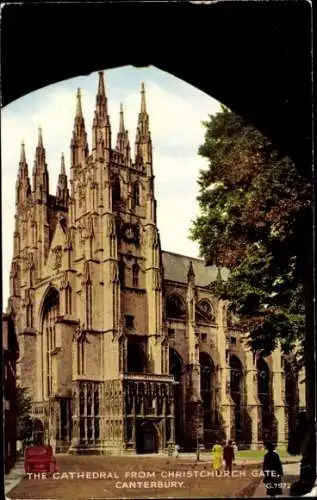 Ak Canterbury Kent England, Kathedrale vom Christchurch Gate