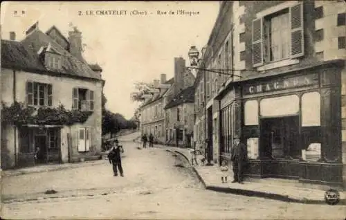 Ak Le Châtelet Cher, Rue de l'Hospice