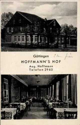 Ak Göttingen in Niedersachsen, Hoffmanns Hof, Speiseraum