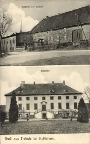 Ak Heinde Bad Salzdetfurth in Niedersachsen, Gasthof Chr. Bartels, Rittergut