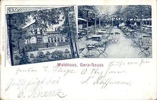 Ak Gera in Thüringen, Waldhaus, Garten