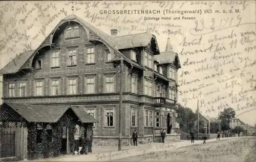 Ak Großbreitenbach in Thüringen, Göhrings Hotel und Pension