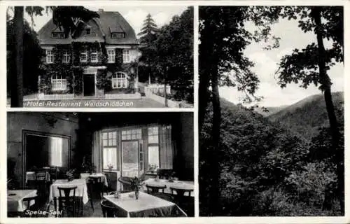 Ak Plein in Rheinland Pfalz, Erholungsheim und Pension Waldschlößchen, Speisesaal