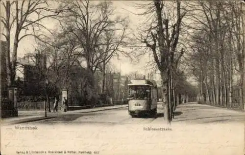 Ak Hamburg Wandsbek, Schlossstraße, Straßenbahn 923