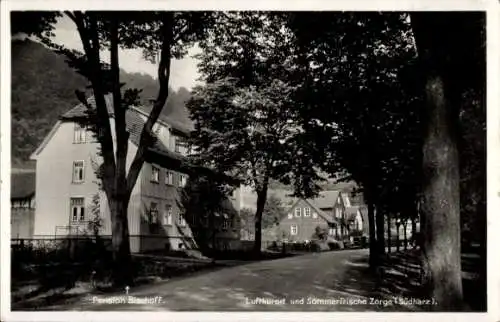 Ak Zorge im Kreis Osterode im Harz, Pension Bischoff