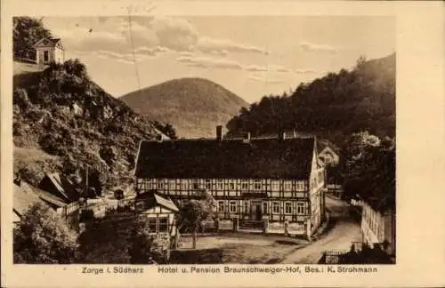 Ak Zorge Südharz, Hotel und Pension Braunschweiger Hof