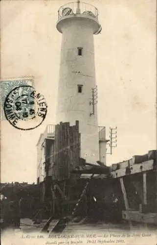 Ak Boulogne sur Mer Pas de Calais, Blick vom Leuchtturm des Jetee Ouest