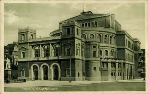 Ak Szczecin Stettin Pommern, Stadttheater