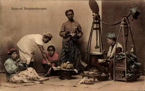 Ak Semarang Java Indonesien, Soto-of Soepverkooper