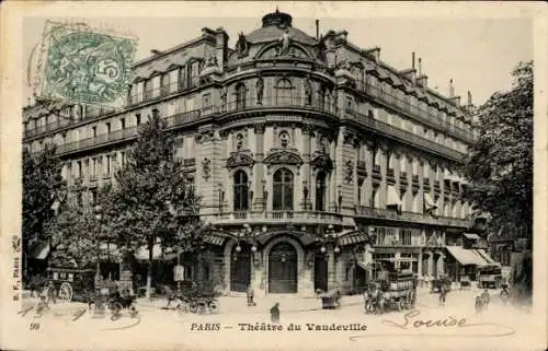 Ak Paris XVII., Théâtre du Vaudeville