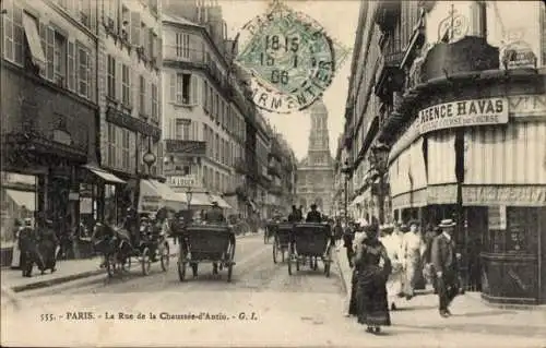 Ak Paris IX. Arrondissement Opéra, Rue de la Chaussee d’Antin, Agentur Havas