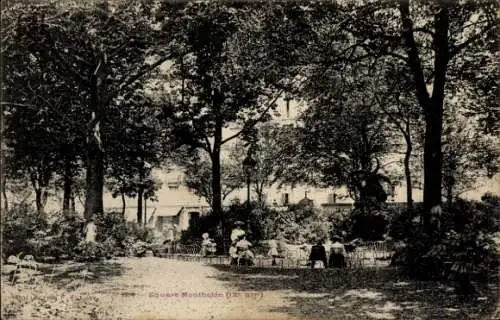 Ak Paris IX., Square Montholon, Parkparty