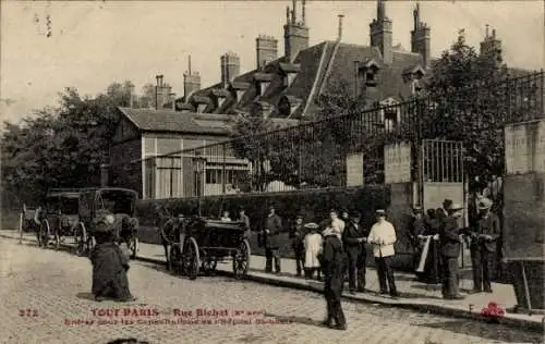 Ak Paris X, Rue Bichat, Krankenhaus Saint-Louis