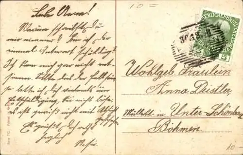 Ak Glückwunsch Neujahr, Schornsteinfeger, Liebespaar, Kuss