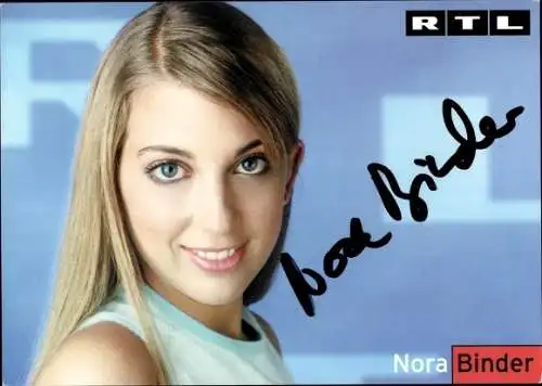 Ak Schauspielerin Nora Binder, Portrait, Autogramm, RTL-Fernsehen