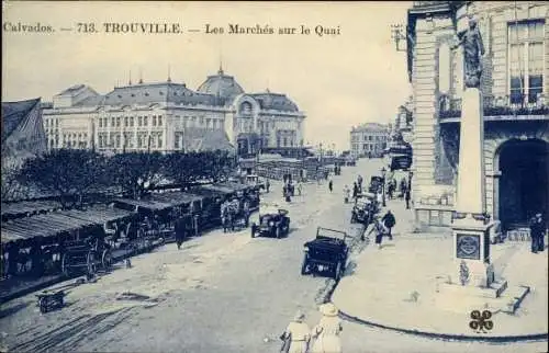 Ak Trouville Calvados, Les Marches sur le Quai