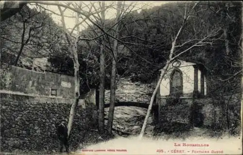 Ak Ceret Pyrénées Orientales, Fontaine Daudé