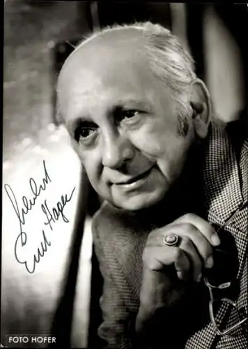 Ak Schauspieler Ernst Hagen, Portrait, Autogramm