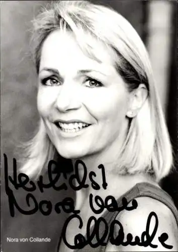 Ak Schauspielerin Nora von Collande, Portrait, Autogramm