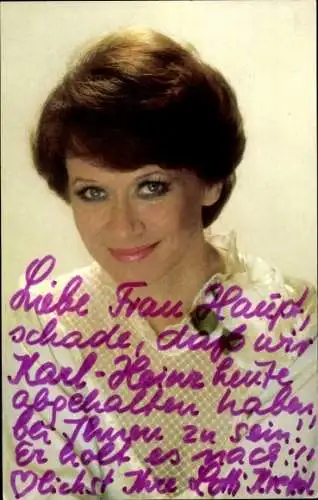 Ak Schauspielerin und Sängerin Lotti Krekel, Portrait, Autogramm