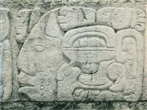 Foto Palenque Mexiko, Relief aus der Zeit der Mayas