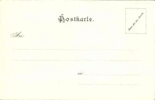 Litho Anti Alkohol Kongress 1901, Brauhaus, vegetarisches Speishaus