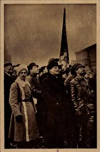 Ak Moskau Russland, Wladimir Iljitsch Lenin, Roter Platz 1926