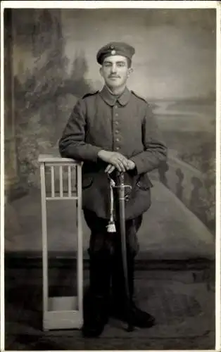 Foto Ak München Bayern, Deutscher Soldat in Uniform, Portrait