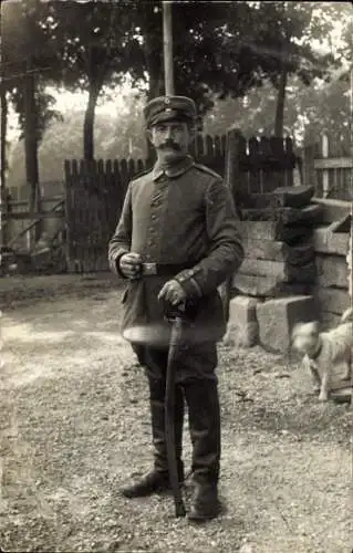 Foto Ak Straßburg Elsass Bas Rhin, Deutscher Soldat in Uniform, Fuß-Artillerie Unteroffizier