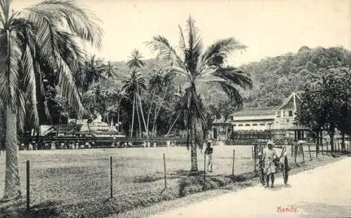 Ak Kandy Sri Lanka, buddhistischer Tempel des Heiligen Zahns