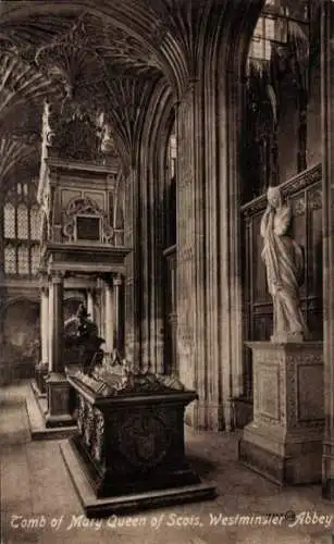 Ak Westminster London City, Westminster Abbey, Grab von Mary Queen of Scots