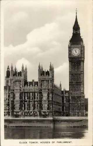 Ak City of Westminster London England, Clock Tower, The Houses of Parliament