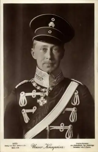 Ak Kronprinz Wilhelm von Preußen, Portrait in Husarenuniform